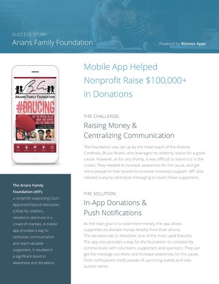 Arians Family Foundation Success Story