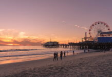 Santa Monica Pier at sunset